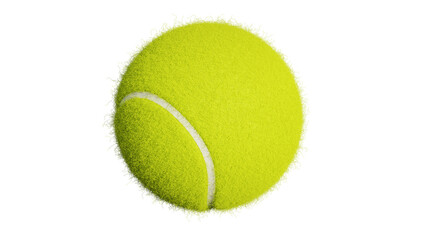 Bright green brand new tennis ball