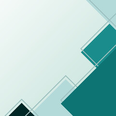 abstract pile of half square with gradient teal blue color scheme for decoration or ornament presentation background template and geometric wallpaper