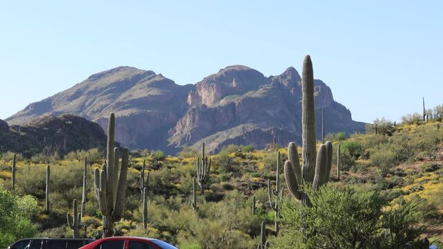 Superstition Mountains in Central Arizona, America, USA.