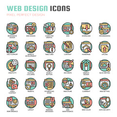 Web Design , Thin Line and Pixel Perfect Icons