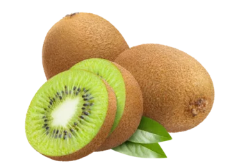 Poster Delicious kiwi fruits, cut out © Yeti Studio
