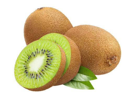 Delicious kiwi fruits, cut out