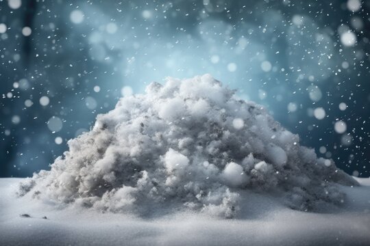 snowdrift on a winter landscape. Generative AI