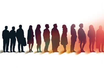 Exploring the Culture and Psychology of Standing in Line AI Generated