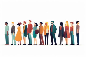 Exploring the Culture and Psychology of Standing in Line AI Generated