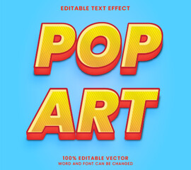 pop art retro vintage editable text effect style