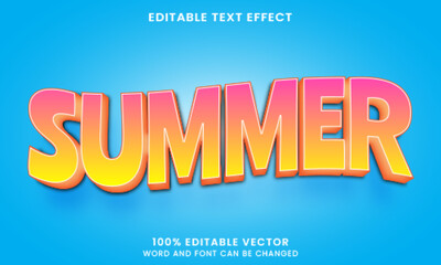summer beach 3D Editable text Effect Style