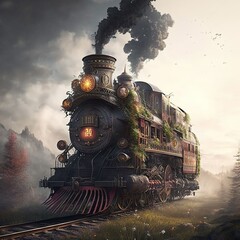 Fantasy steam Train