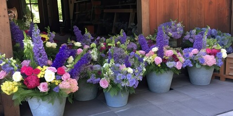 beautiful assorted flowers - generative
