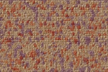 detailed close-up view of a vibrant orange and purple fabric texture. Generative AI