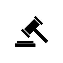 Gavel icon vector. judge gavel icon. auction hammer