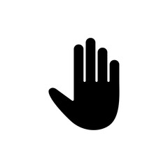 Hand icon vector. hand symbols. palm