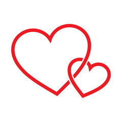 Heart rings connection icon