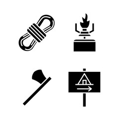 Camping icon set vector illustration logo template for many purpose. Isolated on white background.