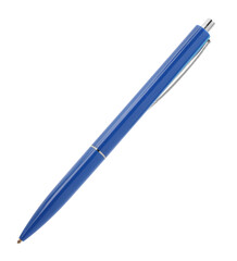 New stylish blue pen isolated on white