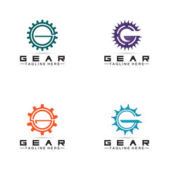 Letter G Gear Engineer Logo Design Template