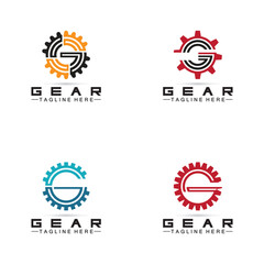 Letter G Gear Engineer Logo Design Template