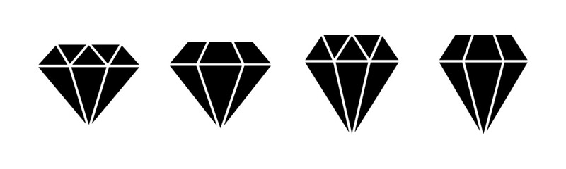 Diamond icon vector illustration. diamond gems sign and symbol