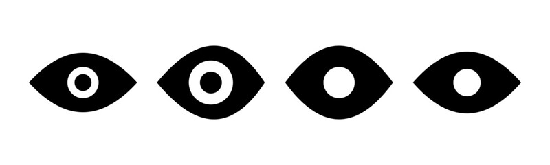Eye icon vector illustration. Eye sign and symbol. Look and Vision icon.
