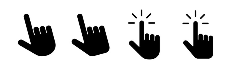 Fototapeta premium Hand cursor icon vector illustration. cursor sign and symbol. hand cursor icon clik