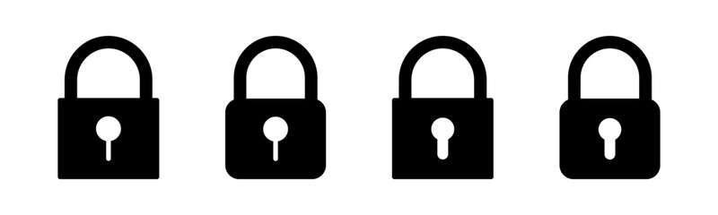 Lock icon vector illustration. Padlock sign and symbol. Encryption icon. Security symbol