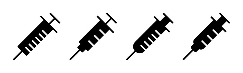 Syringe icon vector illustration. injection sign and symbol. vaccine icon