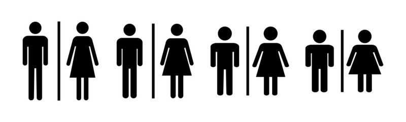 Toilet icon vector illustration. Girls and boys restrooms sign and symbol. bathroom sign. wc, lavatory