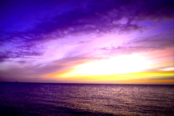 sunset over the ocean