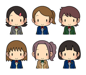 色々な表情の女の子03