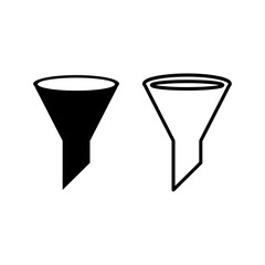 Funnel icon vector. Simple filter sign for app and site..eps