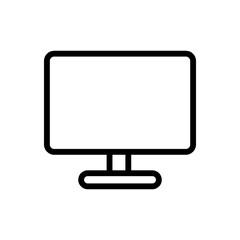 Monitor icon vector. Simple computer sign for app and site..eps