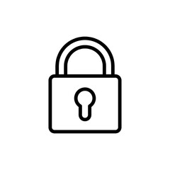 lock icon vector. Simple padlock sign for app and site..eps