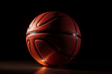 Bright basketball ball on white background. Generative AI