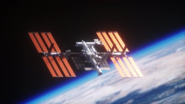 International Space Station in Earth Orbit