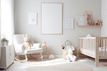 Aesthetic Baby Room Interior Created with Generative AI