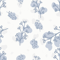 Minimal Floral Seamless Patterns 