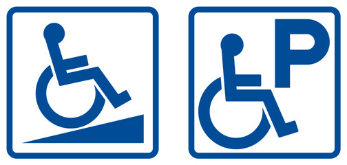 Handicapped Parking Sign On White Background