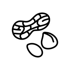 Peanuts vector icon illustration on white background..eps