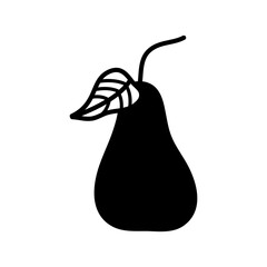 Pear fruit icon, vector symbol on white background..eps