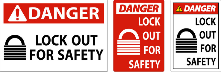 Danger High Radiation Area Sign On White Background