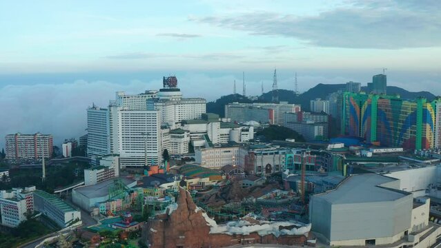 Genting Highlands aerial video, Pahang, Malaysia
