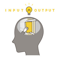 Business input and output【Vector illustration】