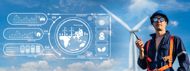 renewable electricity green energy from wind turbine generator, alternative power industry and sustainable technology in environmental ecology and sustainable development, environment windmill farm