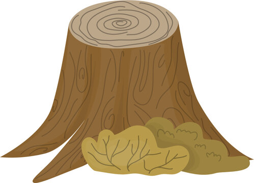 Tree stump vector illustration