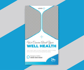 Medical healthcare doctor template for social media stories.
