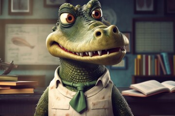 Crocodile Educator In Office Generative AI