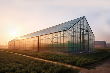 Fototapeta na wymiar Modern farm green vegetable planting