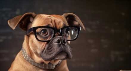 Dog College Student Studying Generative AI