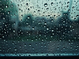 Obraz na płótnie Canvas Raindrops on window glass