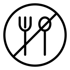 no food line icon